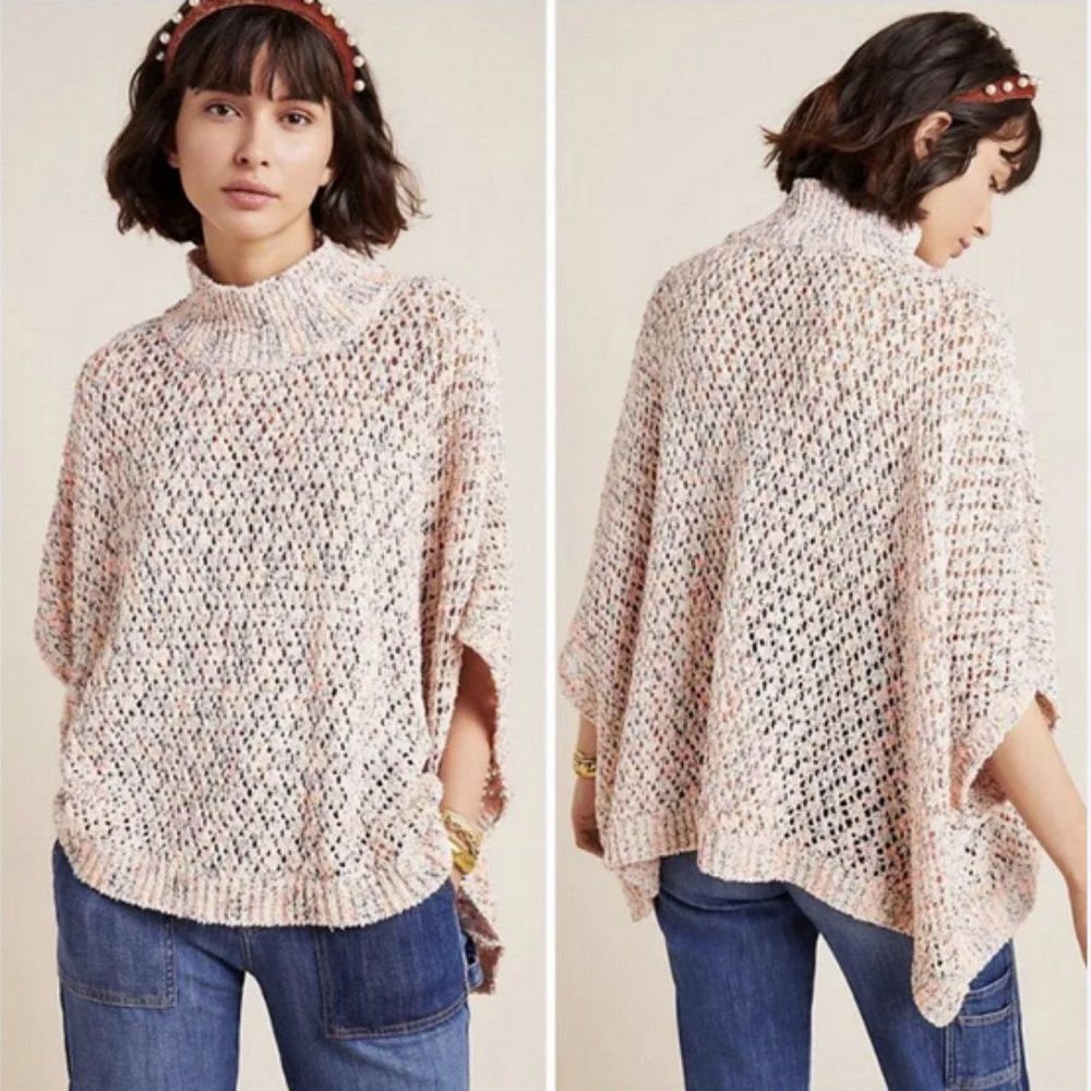 Anthropologie Akemi + Kin Hattie Crotchet Sweater Poncho